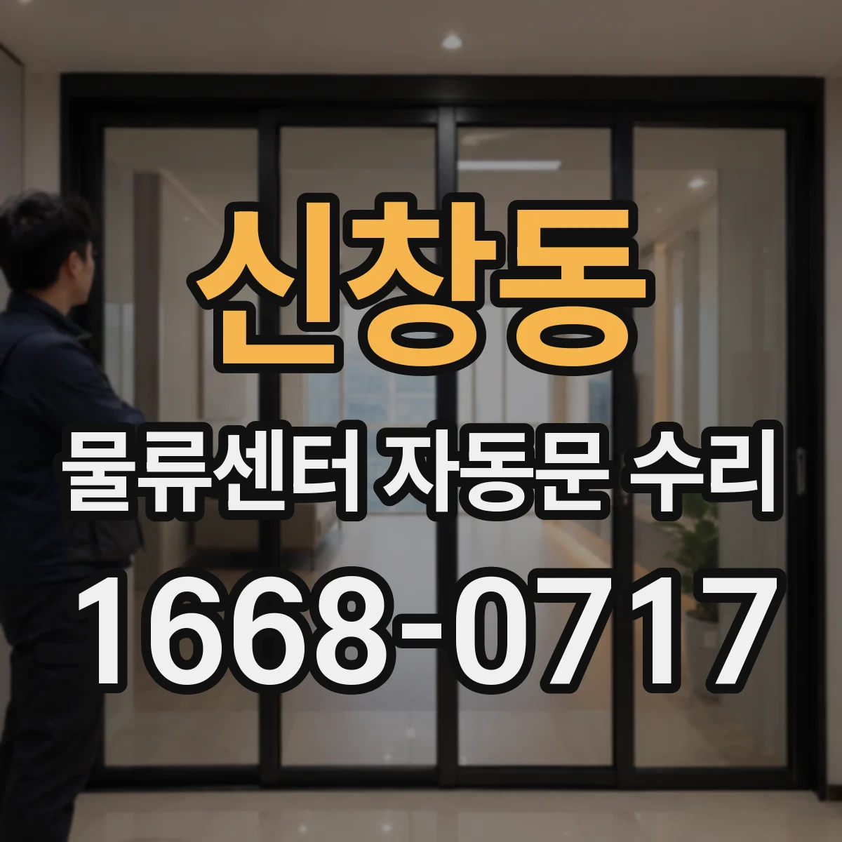 신창동 물류센터 자동문 수리