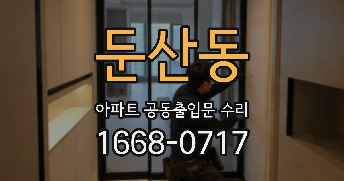 둔산동 아파트 공동출입문 수리