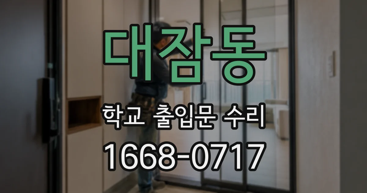 대잠동 학교 출입문 수리
