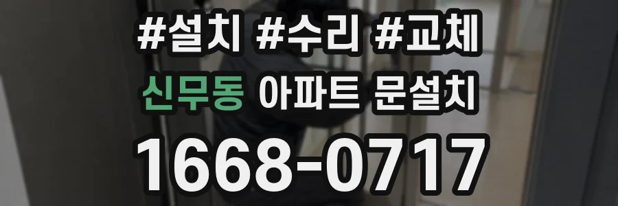 신무동 아파트 문설치