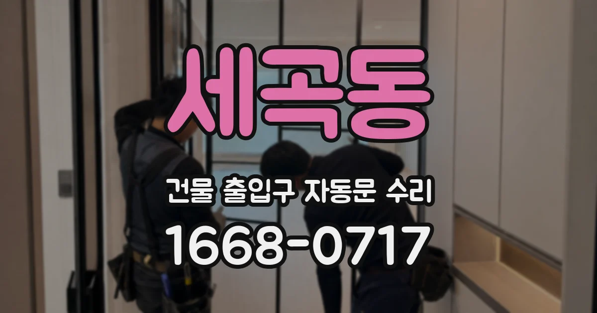 세곡동 건물 출입구 자동문 수리