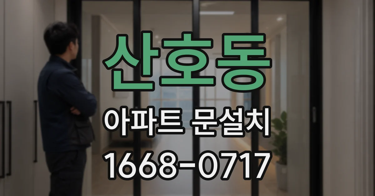 산호동 아파트 문설치