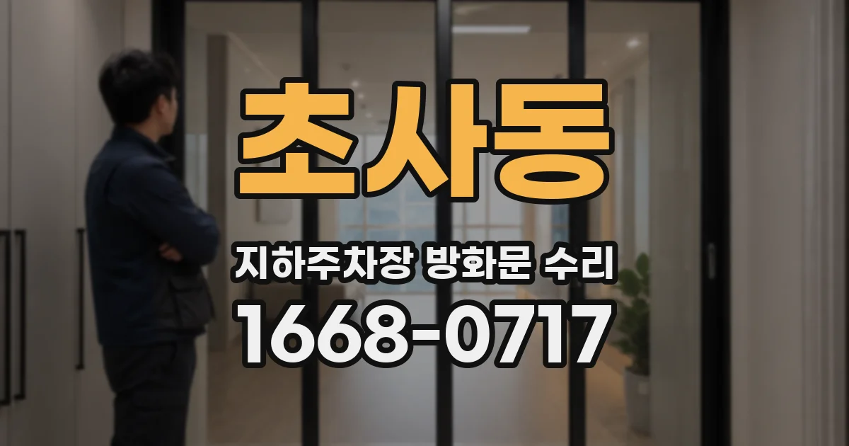 초사동 지하주차장 방화문 수리