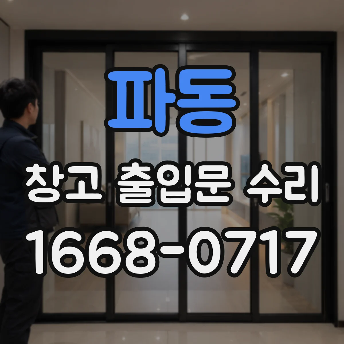 파동 창고 출입문 수리
