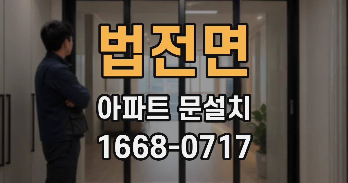 법전면 아파트 문설치