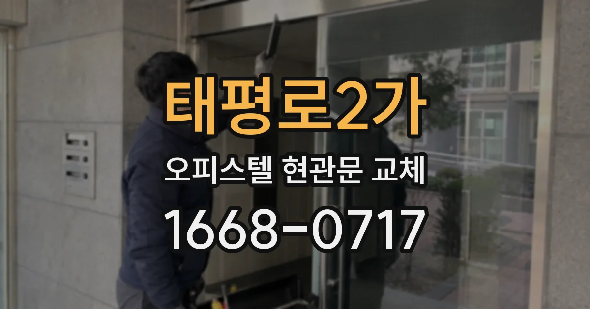 태평로2가 오피스텔 현관문 교체