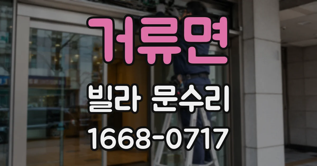 거류면 빌라 문수리