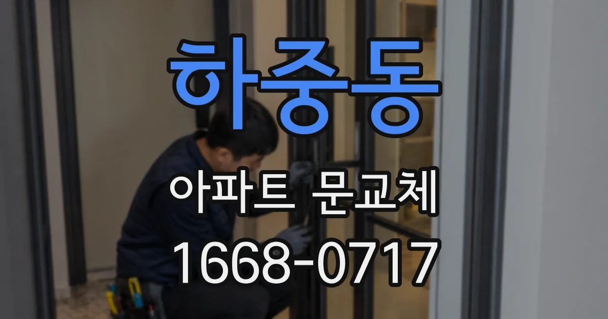하중동 아파트 문교체