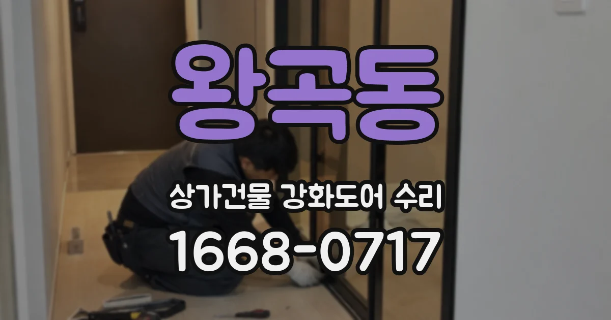 왕곡동 상가건물 강화도어 수리