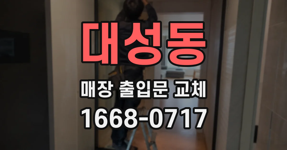 대성동 매장 출입문 교체