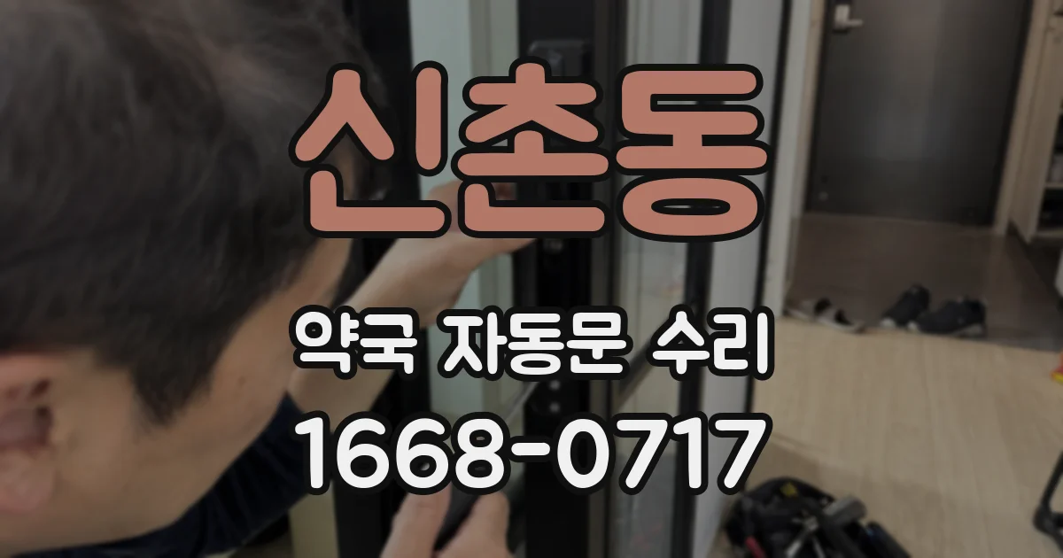 신촌동 약국 자동문 수리