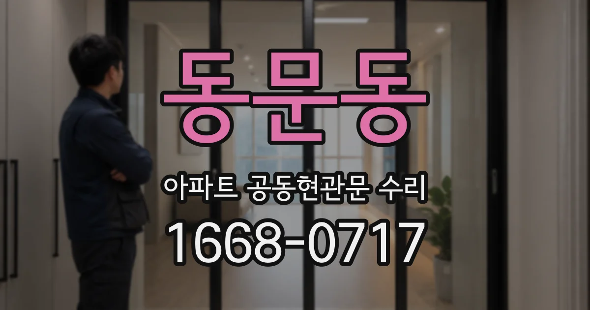 동문동 아파트 공동현관문 수리