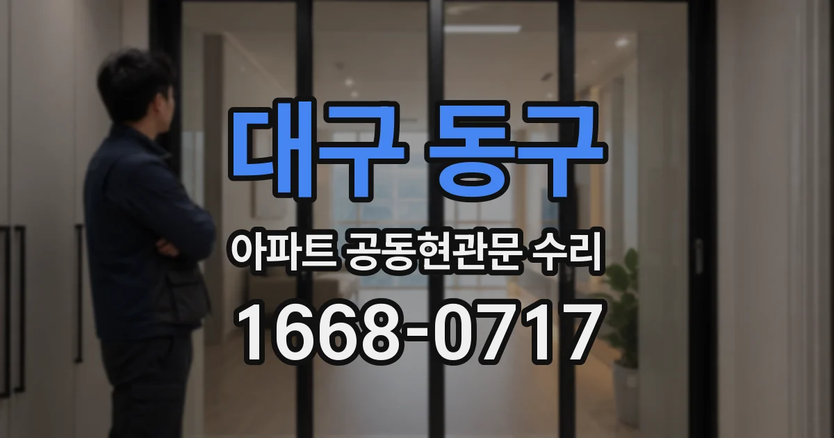 대구 동구 아파트 공동현관문 수리