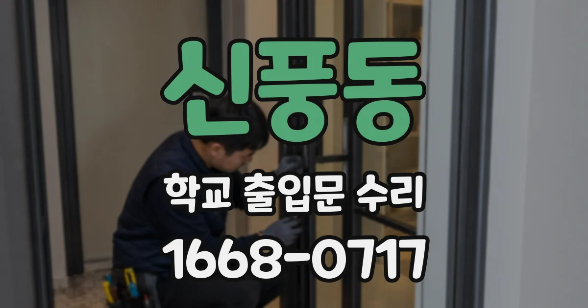 신풍동 학교 출입문 수리