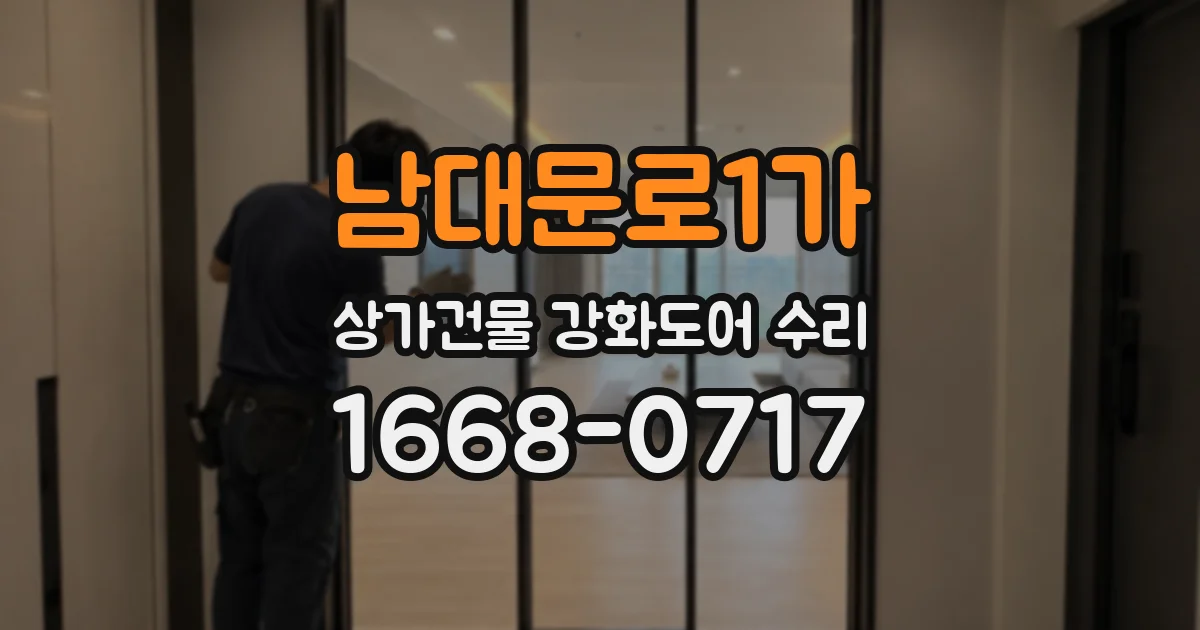 남대문로1가 상가건물 강화도어 수리
