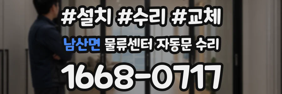 남산면 물류센터 자동문 수리
