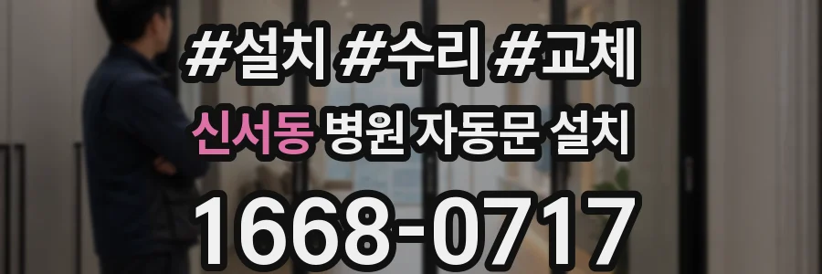 신서동 병원 자동문 설치
