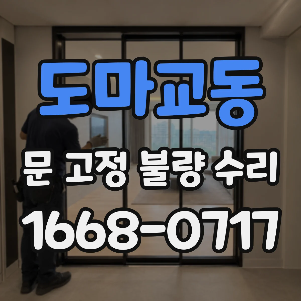 도마교동 문 고정 불량 수리