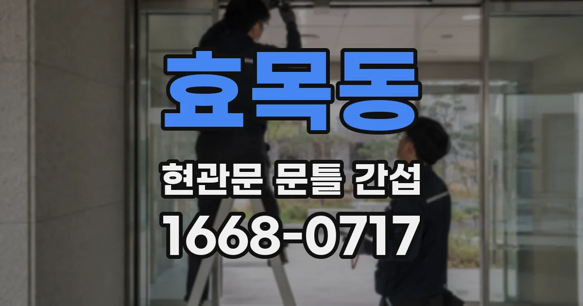 효목동 현관문 문틀 간섭