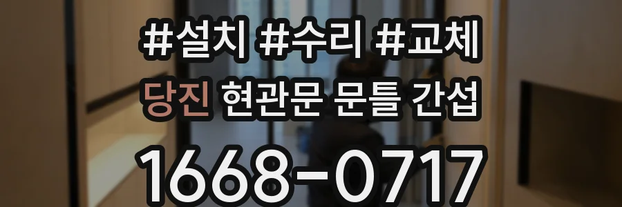 당진 현관문 문틀 간섭