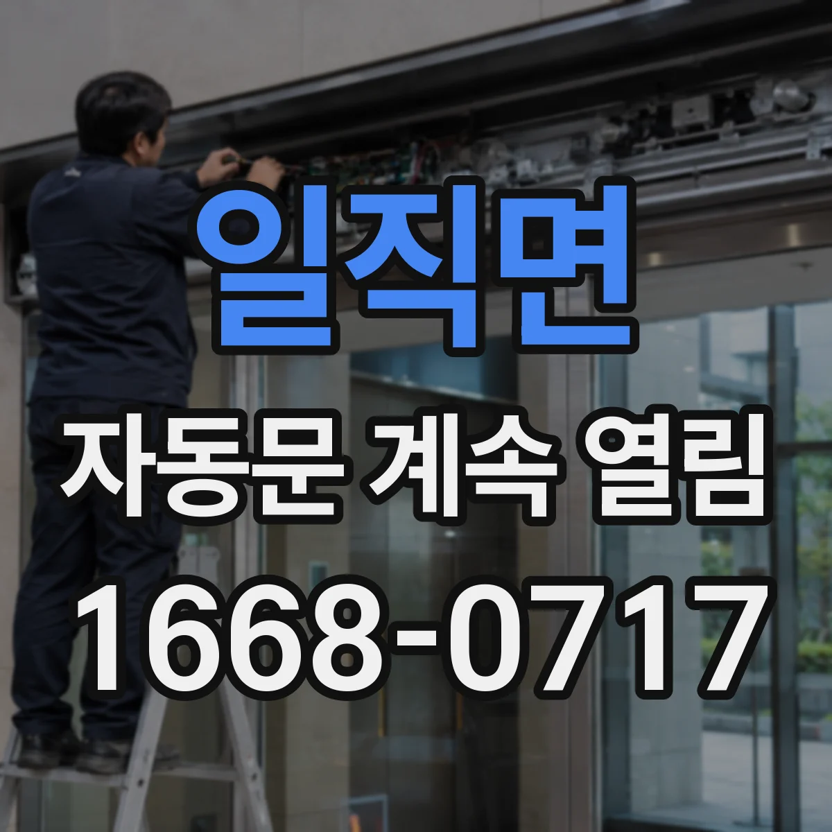 일직면 자동문 계속 열림