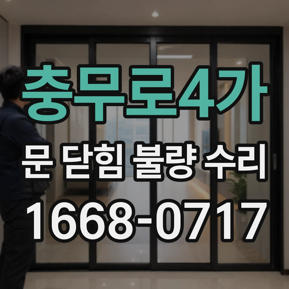 충무로4가 문 닫힘 불량 수리