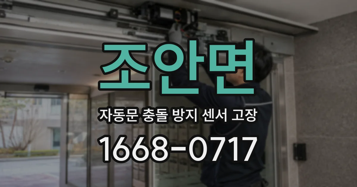 조안면 자동문 충돌 방지 센서 고장