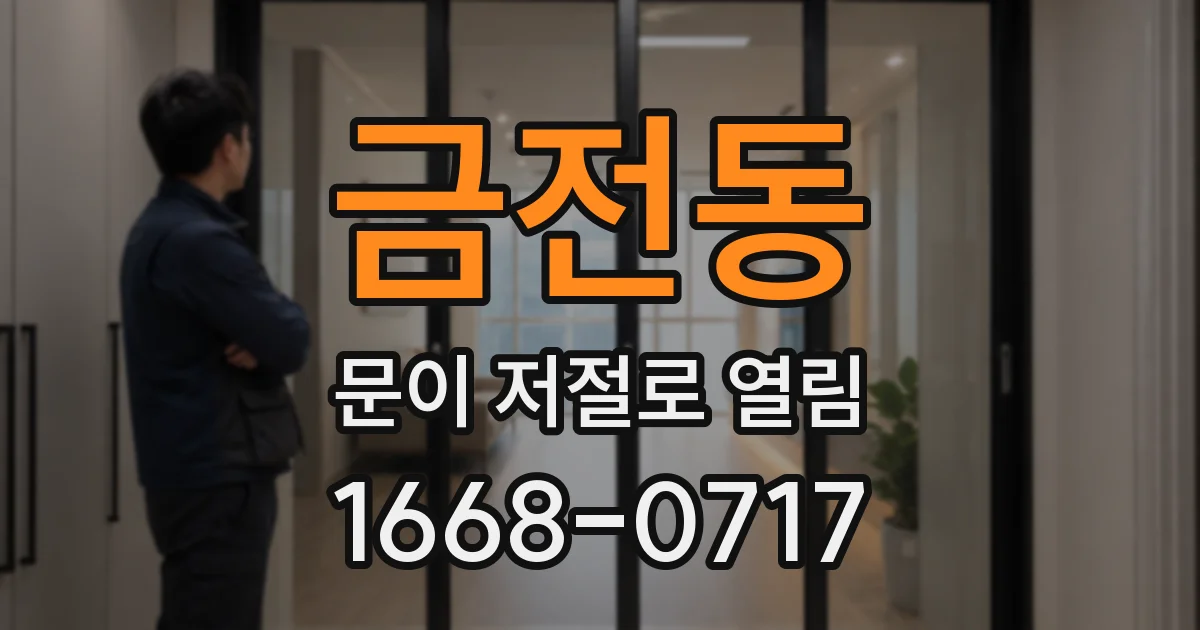 금전동 문이 저절로 열림