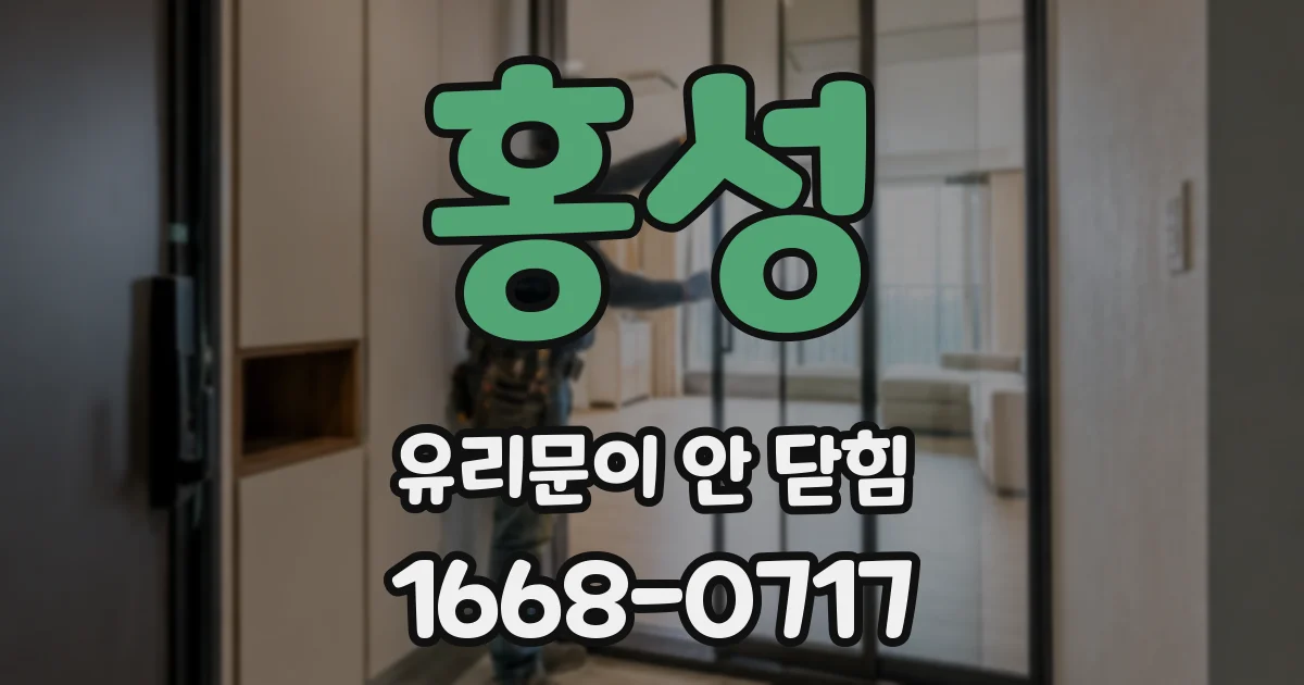홍성 유리문이 안 닫힘