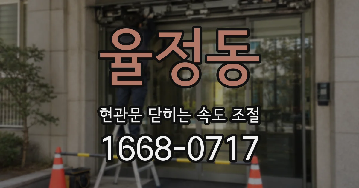율정동 현관문 닫히는 속도 조절