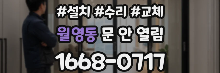 월영동 문 안 열림
