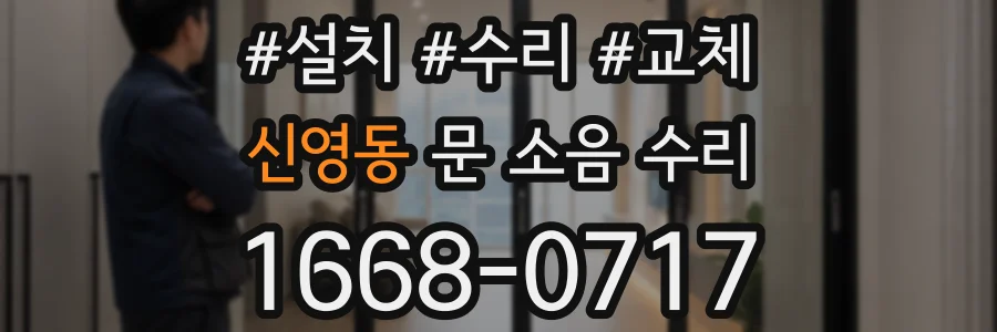 신영동 문 소음 수리