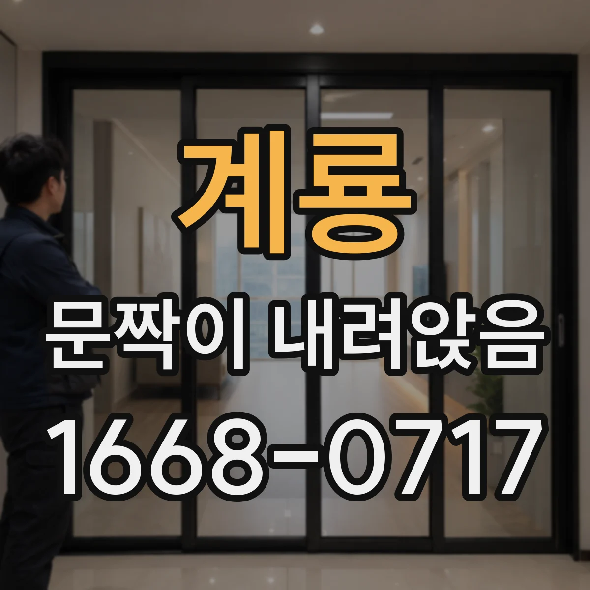 계룡 문짝이 내려앉음