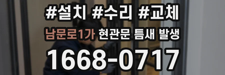 남문로1가 현관문 틈새 발생