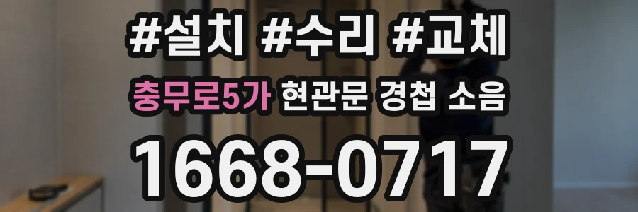 충무로5가 현관문 경첩 소음