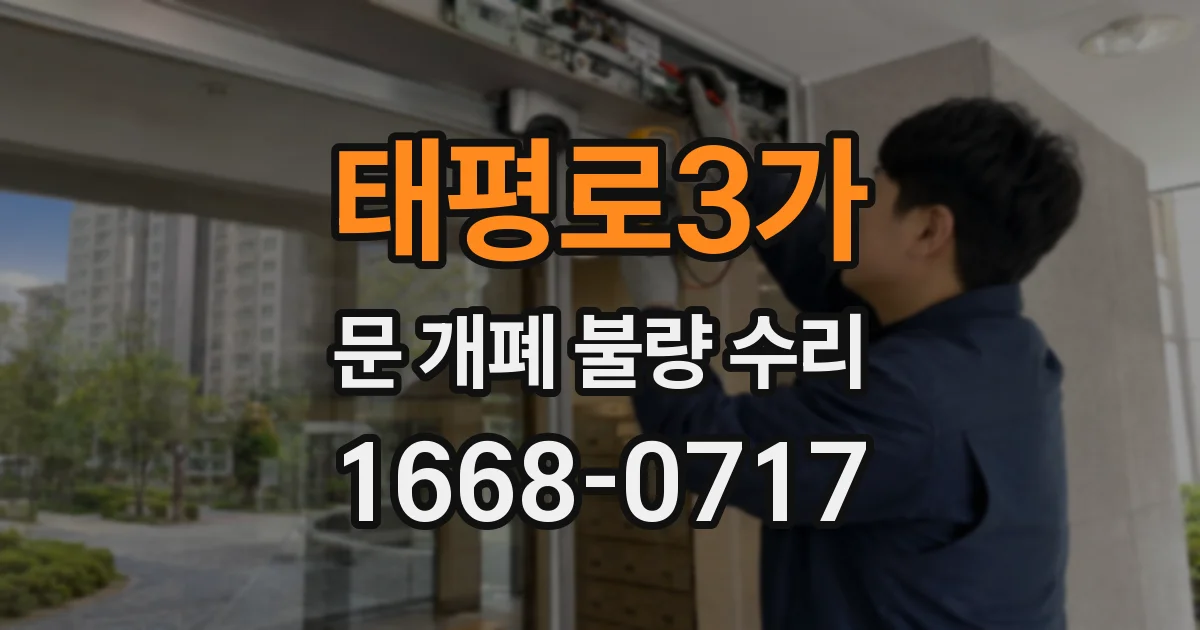 태평로3가 문 개폐 불량 수리
