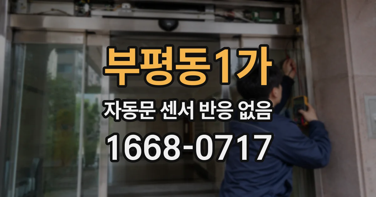 부평동1가 자동문 센서 반응 없음