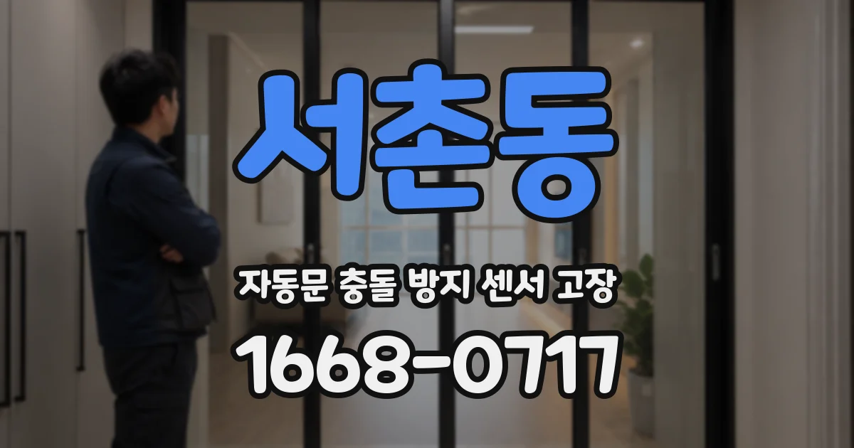 서촌동 자동문 충돌 방지 센서 고장