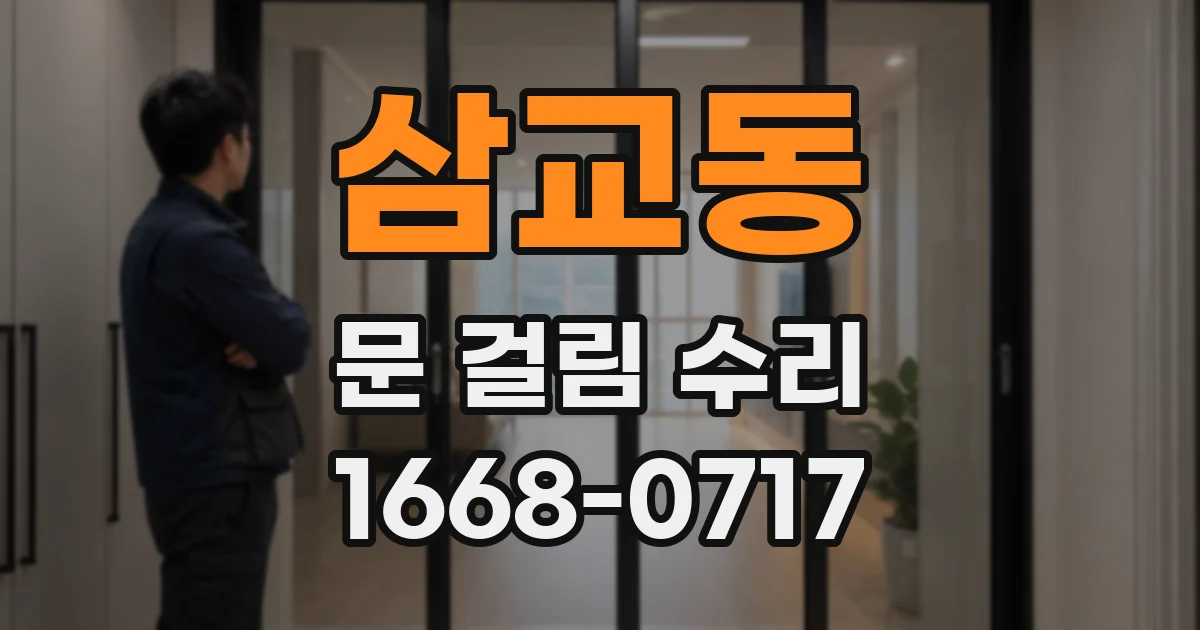 삼교동 문 걸림 수리