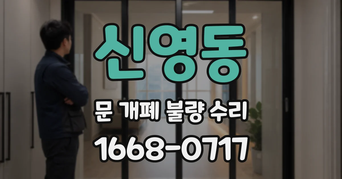 신영동 문 개폐 불량 수리