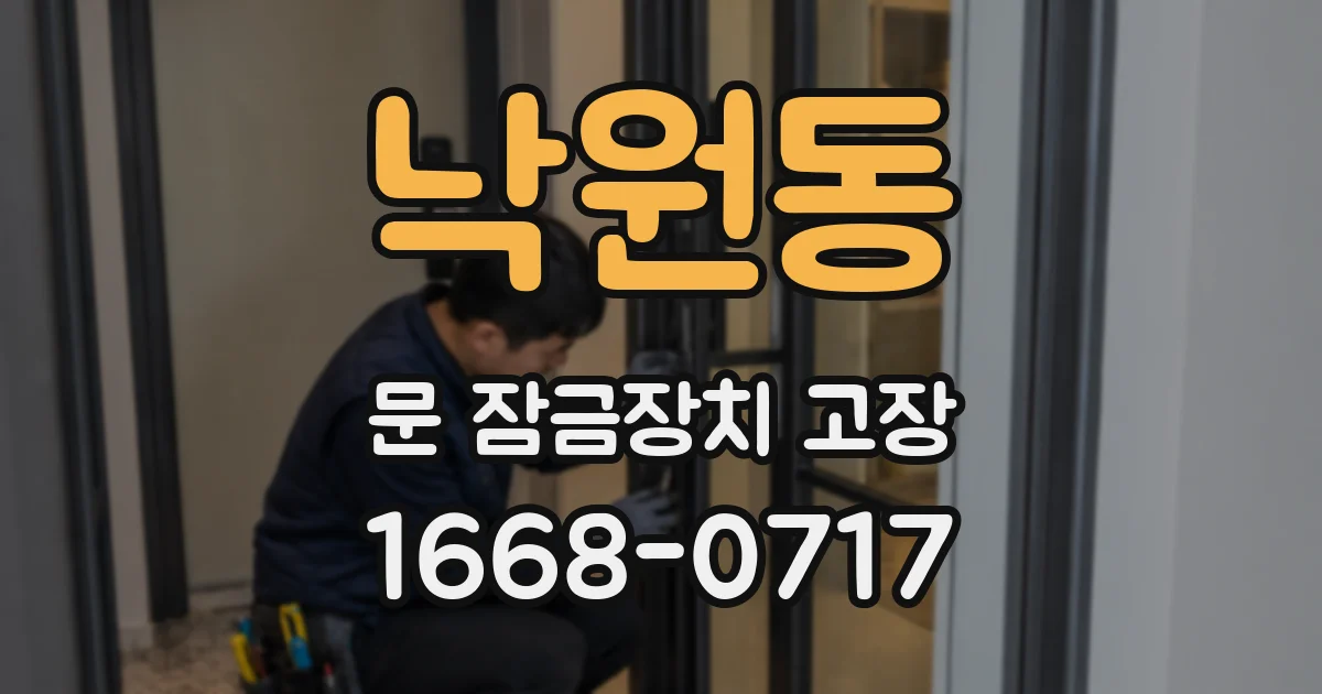 낙원동 문 잠금장치 고장
