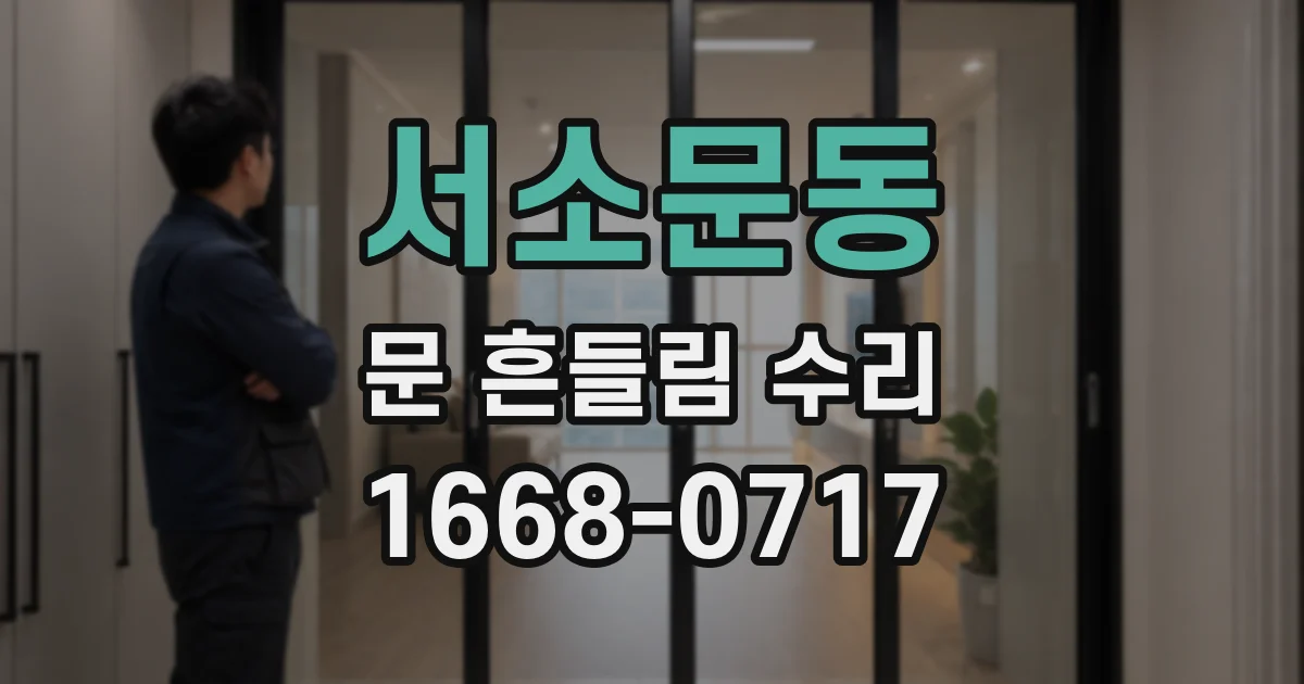 서소문동 문 흔들림 수리