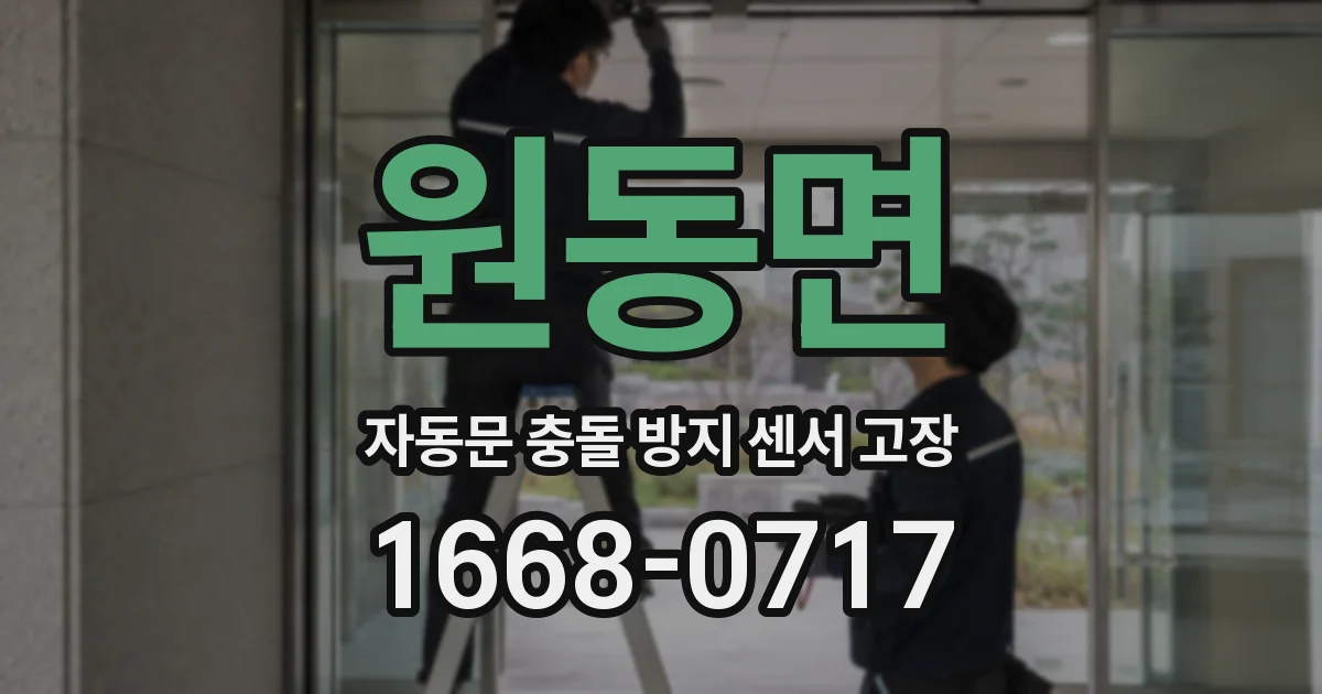 원동면 자동문 충돌 방지 센서 고장