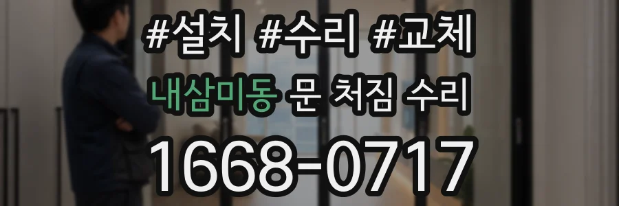 내삼미동 문 처짐 수리