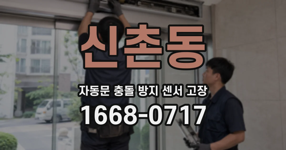 신촌동 자동문 충돌 방지 센서 고장
