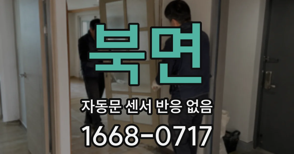 북면 자동문 센서 반응 없음