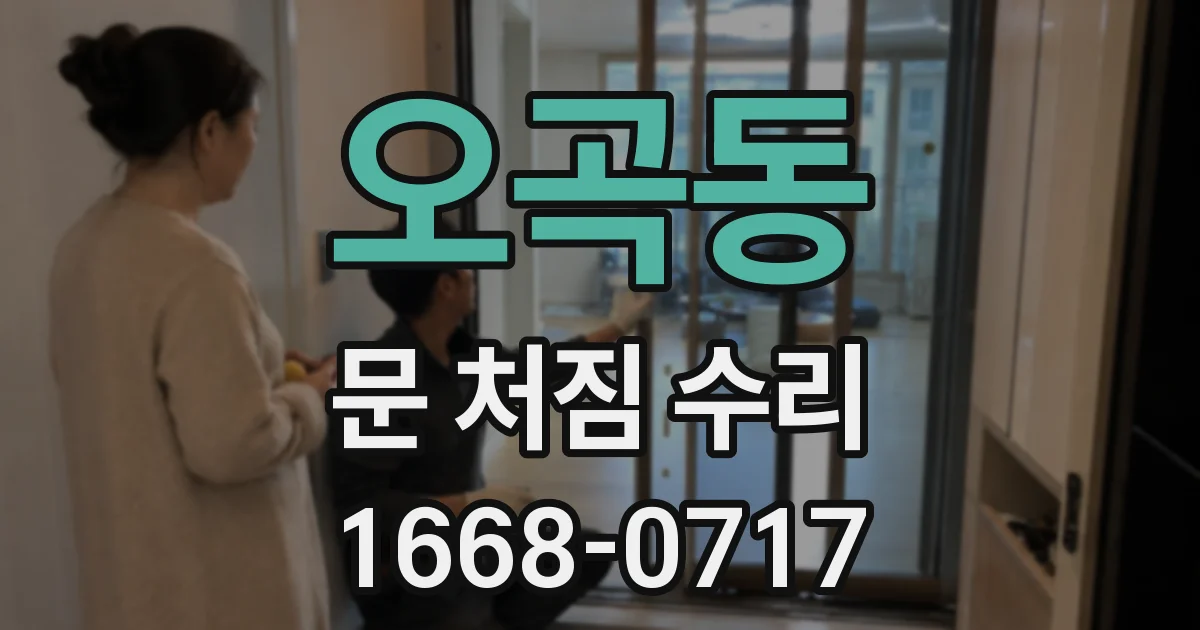 오곡동 문 처짐 수리