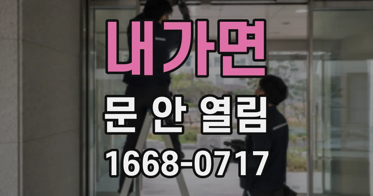 내가면 문 안 열림