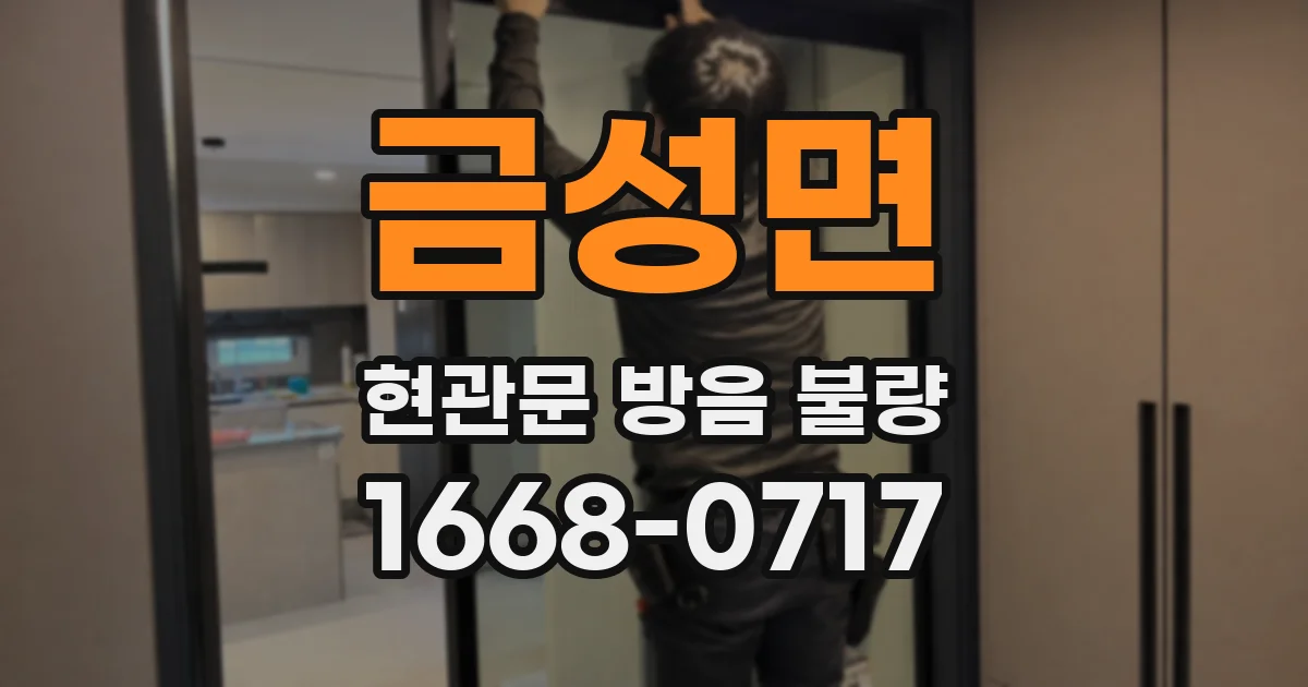 금성면 현관문 방음 불량