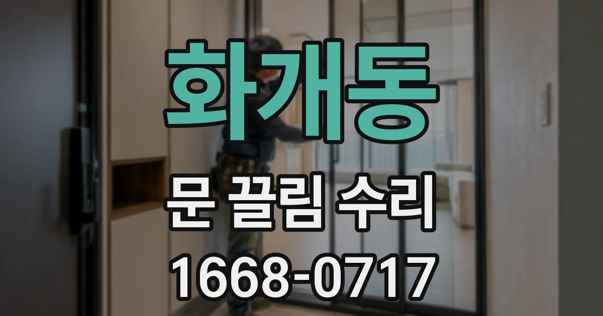 화개동 문 끌림 수리
